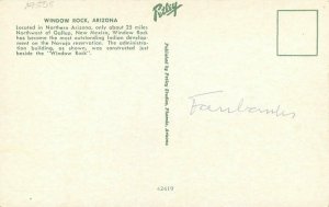 Petley 1950s Window Rock Arizona Postcard Navajo Indian Development 9741