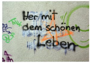 Leipzig Hermit Dem Schonen Leben German Graffiti Street Art Postcard