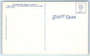 2 Postcards PETERSBURG, Virginia VA ~ PETERSBURG GENERAL HOSPITAL c1950s Linens
