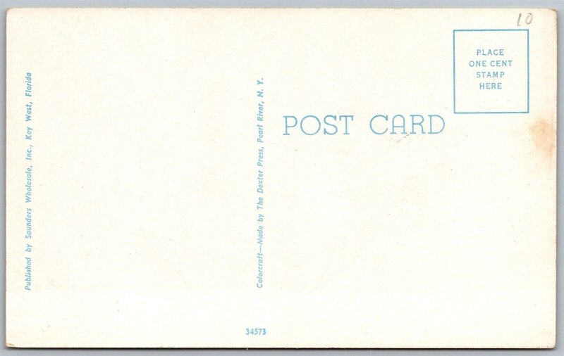 Vtg Key West Florida FL St Mary's Star Of The Sea Catholic Church Postcard