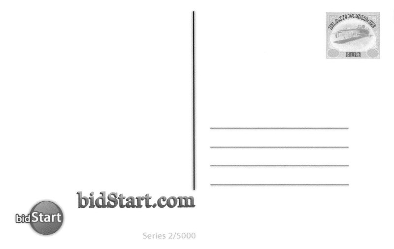 BidStart Collectible Stamp Postcard Online Large Letter advertising postcard