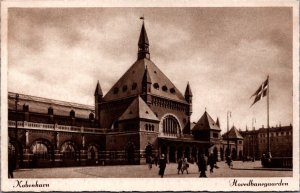 Denmark København Hovedbanegaarden Copenhagen Vintage Postcard C003