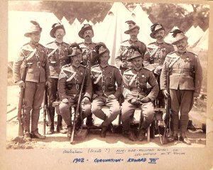 1902 Coronation of Edward VII Side-Mounted Slings  6 x 8. Photograph