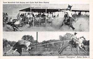 B21/ Rodeo Cowboy Horses Postcard c1940s Toots Mansfield Clyde Burk 2View 14