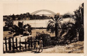 J43/ Australia Foreign Postcard c1940s Sydney Harbour Bridge Boats 175