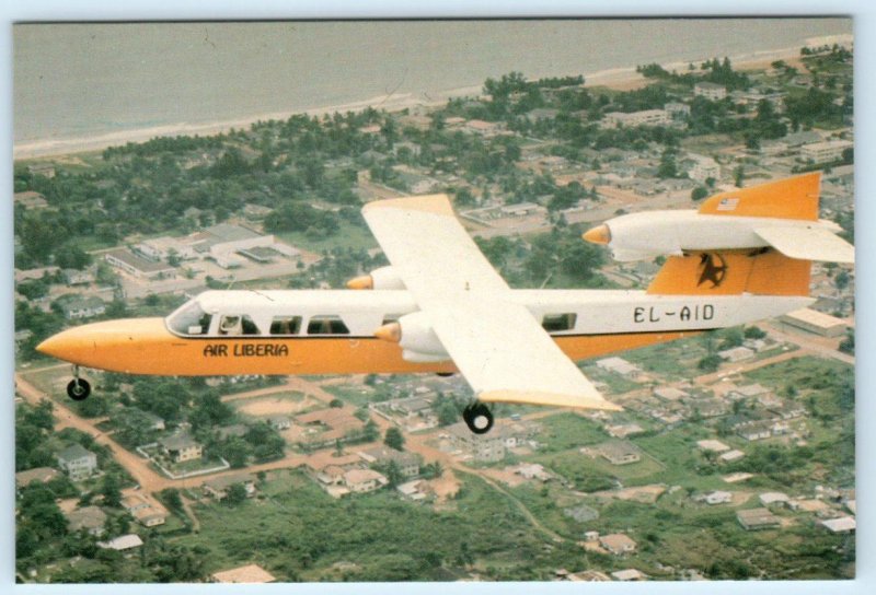 2 Postcards AIR LIBERIA Airplanes ~ Britten Norman BN-24 & BN 2A MK II ~ 4x6 