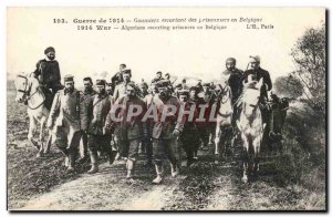 Old Postcard War of 1914 Goumiers escorting prisoners in Belgium Militaria