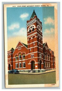 Vintage 1940's Postcard State Street Methodist Church Bristol Virginia