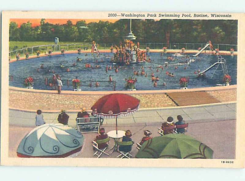 Pre-Chrome SWIMMING POOL Racine Wisconsin WI AH5857