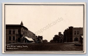J90/ Paulline Iowa RPPC Postcard c1910 Main Street Hotel Stores  257