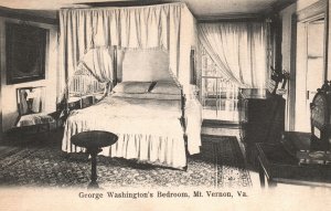 Vintage Postcard 1900's George Washington's Bedroom Mount Vernon Virginia VA