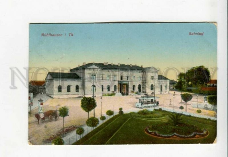 3172142 GERMANY Muhlhausen i Th. Bahnhof Station Old postcard