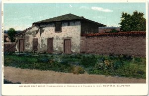 c1910 MONTEREY CALIFORNIA HOUSE OF FOUR WINDS SHERMAN AND HALLECK POSTCARD 42-50