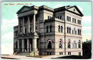 c1910s Jefferson City, MO Post Office Building Litho Photo Wheelock Postcard A60