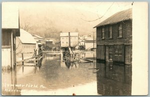 RUMMERFIELD PA March 1914 FLOOD ANTIQUE REAL PHOTO POSTCARD RPPC
