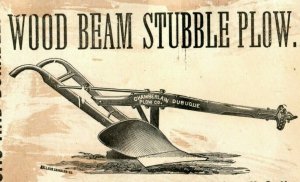 1880's Engraved Chamberlain Plow Co. Wood Beam Stubble Plow P180