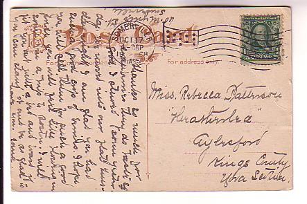 After the Storm, Revere Beach, Massachusetts, Used 1908 Flag Cancel