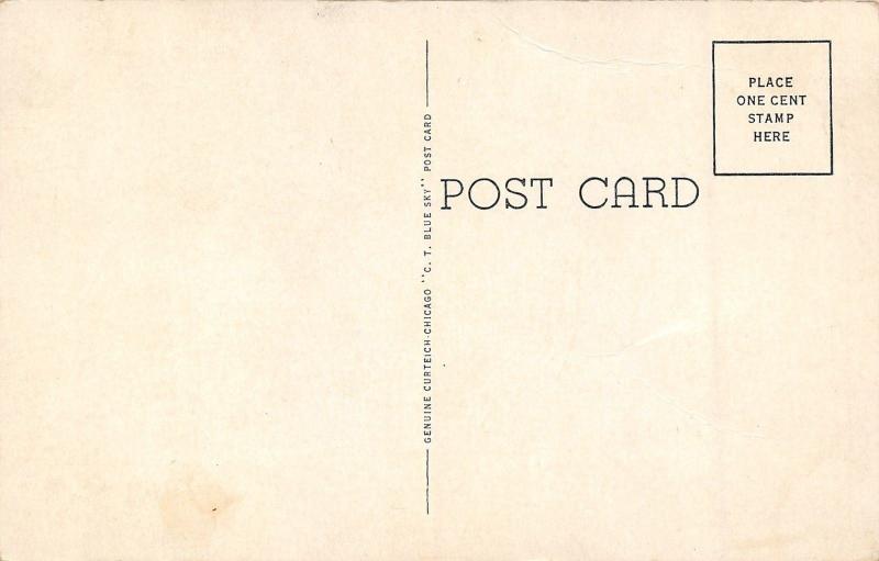 Mt Vernon Kentucky~High School~1939 Blue Sky Postcard