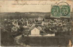 CPA CIRES-les-mello panorama in 2 views taken from the road (1207776) tille 