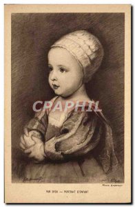 Old Postcard Van Dyck Portrait D & # 39Enfant