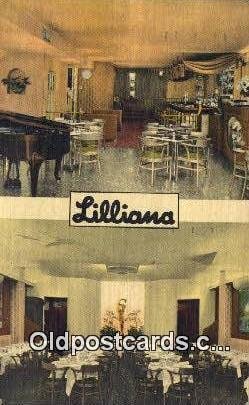 Lilliana Restaurant Restaurant, New York City, NYC USA 1949 light wear postal...