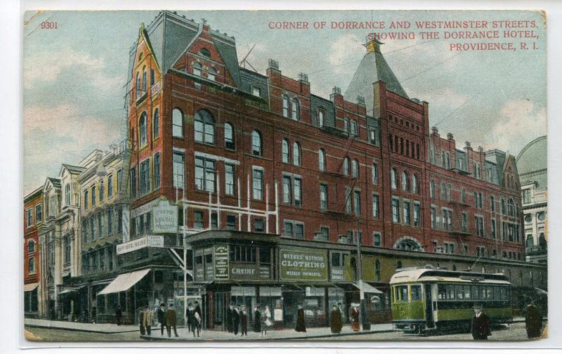 Dorrance Hotel Providence Rhode Island 1910c postcard