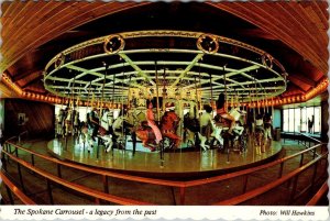 Spokane, WA Washington  CAROUSEL~Merry Go Round  RIVERFRONT PARK  4X6 Postcard