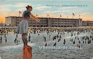Municipal Baths & Beach - Coney Island, New York NY  