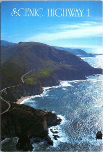 VINTAGE CONTINENTAL SIZE POSTCARD SCENIC HIGHWAY 1 GRACEFUL ARCHES BIXBY BRIDGE