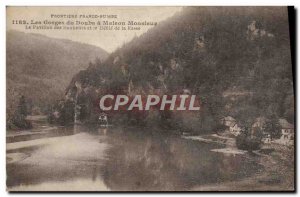 Old Postcard The Doubs Gorges Mr. House Pavilion ringers and the parade of Rasse