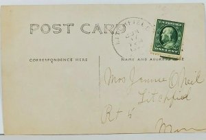 Litchfield Minnesota Exaggerated Harvest 1908 Corn Cabbage Pumpkins Postcard O6