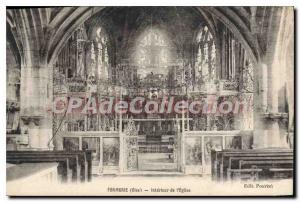 Postcard From Old Formerie Interior I'Eglise