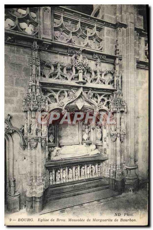 Old Postcard Bourg Brou Church Mausoleum of Margaret of Bourbon