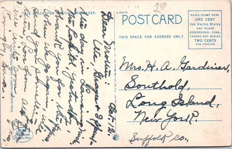 Postcard BUILDING SCENE Lansing Michigan MI AM1455