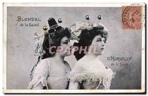 Postcard Old Woman Blondel Theater of Gaiete D & # 39Horvilly Scala