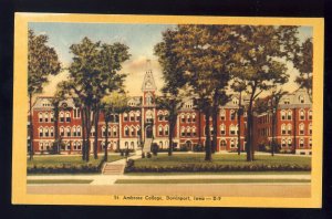 Davenport, Iowa/IA Postcard, St Ambrose College