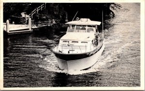 Real Photo Postcard Black Hawk Fishing Boat in Chicago, Illinois