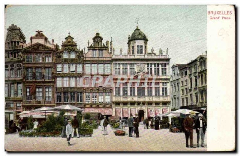 Old Postcard Brussels Grand Place