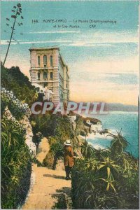 Old Postcard Monte Carlo Oceanographic Museum and Cap Martin