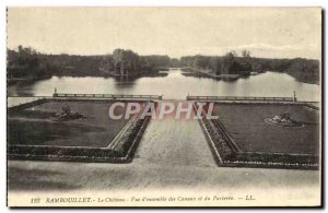 Old Postcard Rambouillet The castle View of & # 39ensemble Canals and the pit