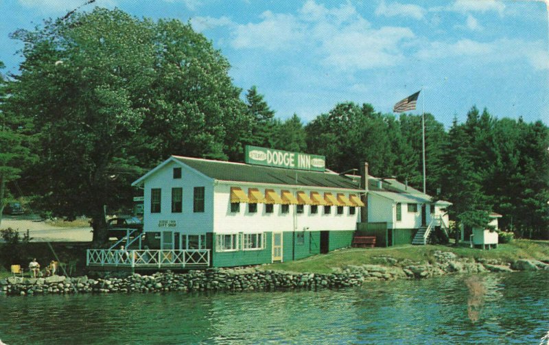 Postcard Dodge Inn North Edgecomb Main Posted 1961