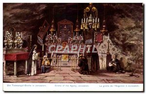 Israel - Jerusalem - Die Todesangst Cave - Cave of Agony - Old Postcard