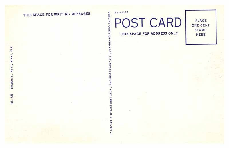 Postcard AERIAL VIEW SCENE Miami Florida FL AR5805