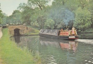 Dragon Boat on Marple Cheshire Canal 1970s Postcard