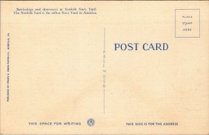 Vtg Battleship In Dry Dock Norfolk Navy Yard Portsmouth Virginia VA Postcard