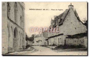 Treves Cunault- Place of & # 39Eglise -Carte Old Post