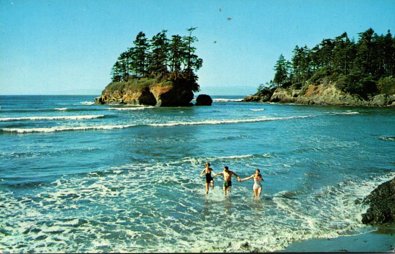 Washington Crescent Beach On The Strait Of Juan de Fuca Near Port