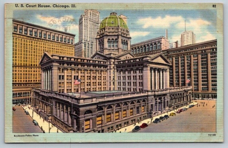 US Court House  Chicago   Illinois   Postcard  1946