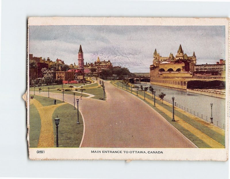 Postcard Main Entrance To Ottawa Canada