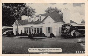 Wytheville Virginia Greyhound Bus Terminal and Restaurant Postcard AA61060